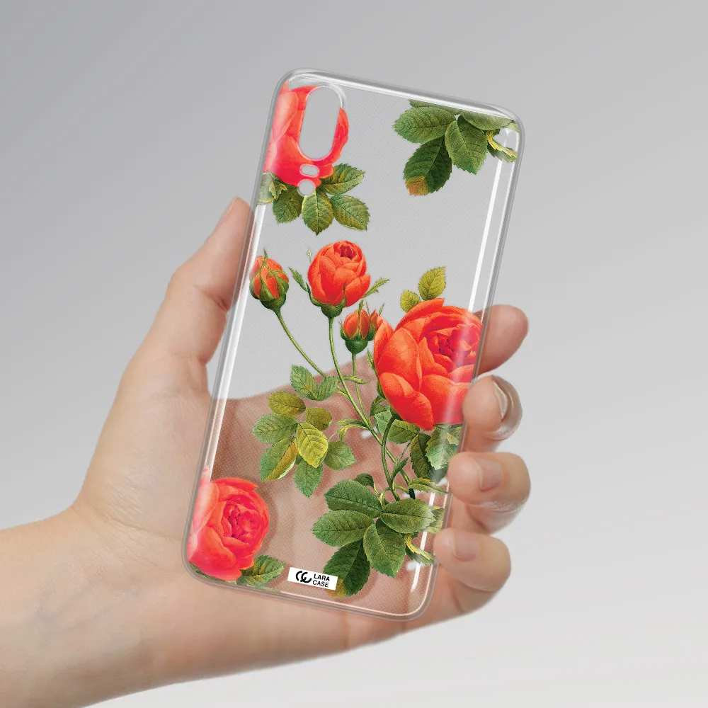 a close-up of a flower Huawei P20 Clear TPU Case