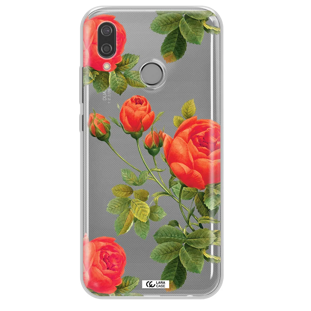 a close-up of a flower Huawei P20 Lite Clear TPU Case