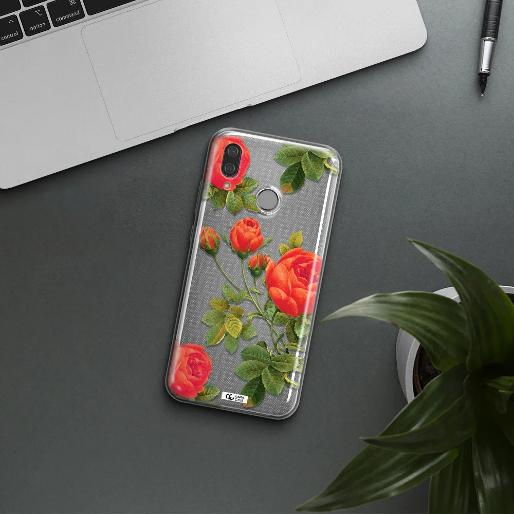 a close-up of a flower Huawei P20 Lite Clear TPU Case