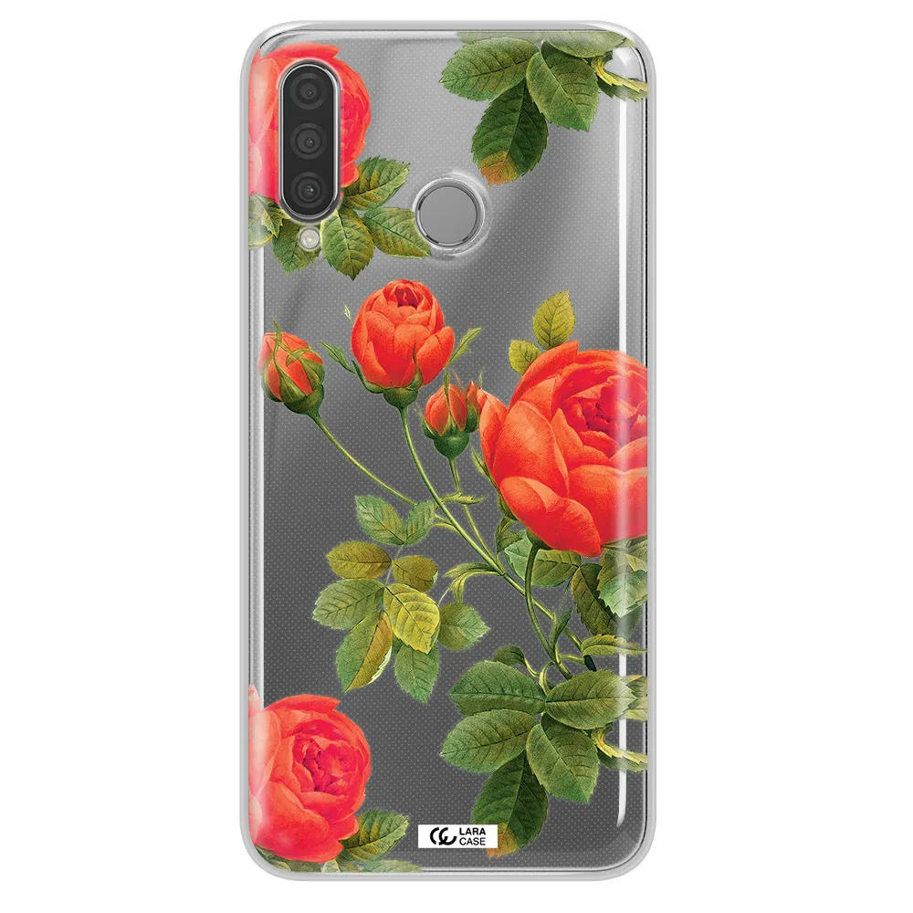 a close-up of a flower Huawei P30 Lite Clear TPU Case