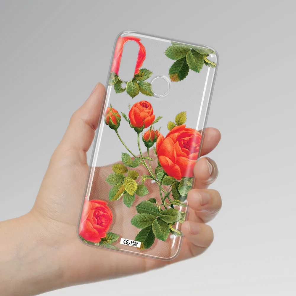 a close-up of a flower Huawei P30 Lite Clear TPU Case