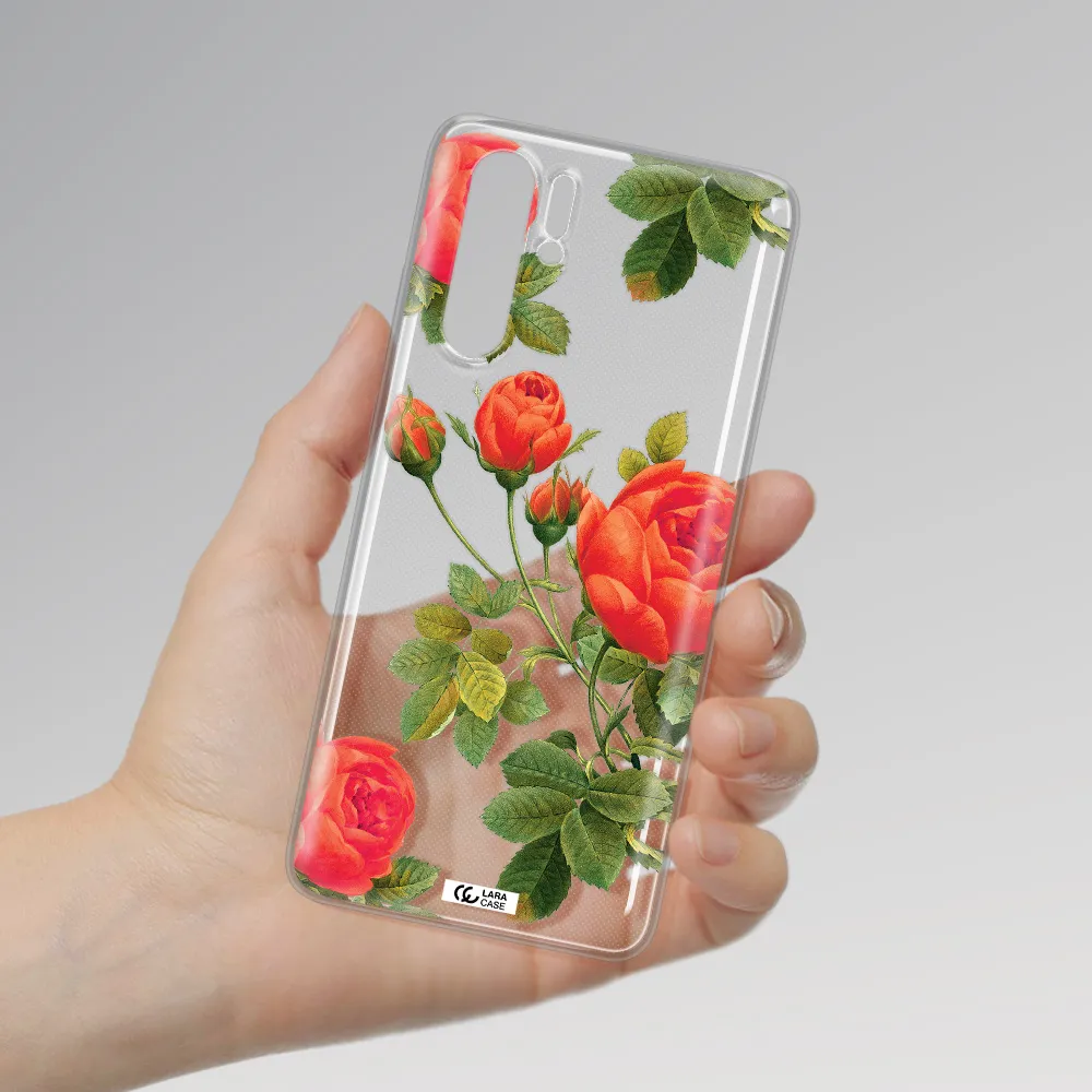 a close-up of a flower Huawei P30 Pro Clear TPU Case