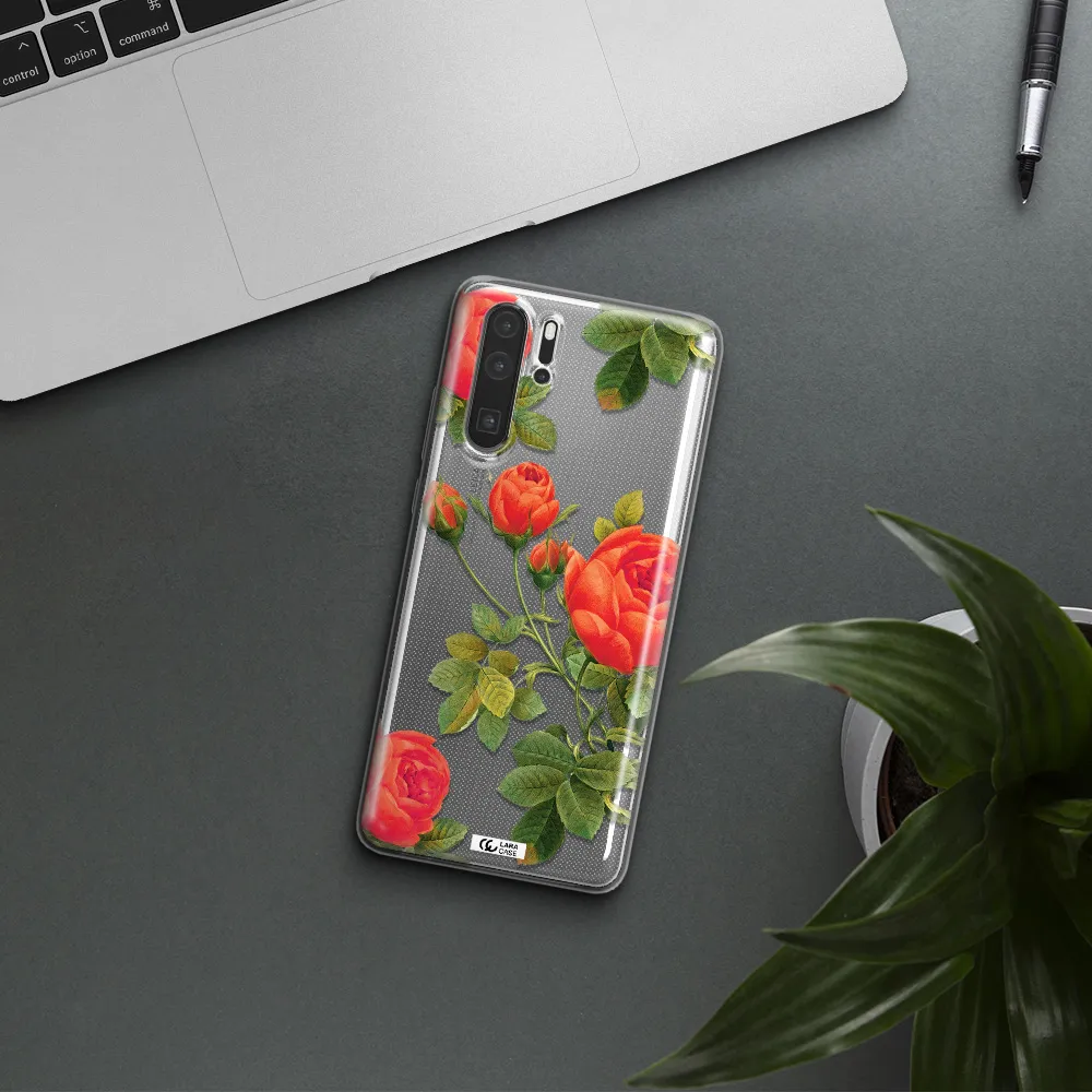 a close-up of a flower Huawei P30 Pro Clear TPU Case