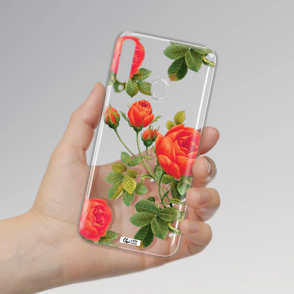 a close-up of a flower Huawei P40 Lite E Clear TPU Case