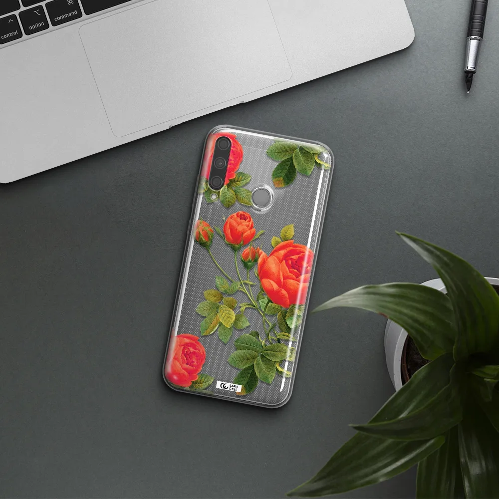 a close-up of a flower Huawei P40 Lite E Clear TPU Case
