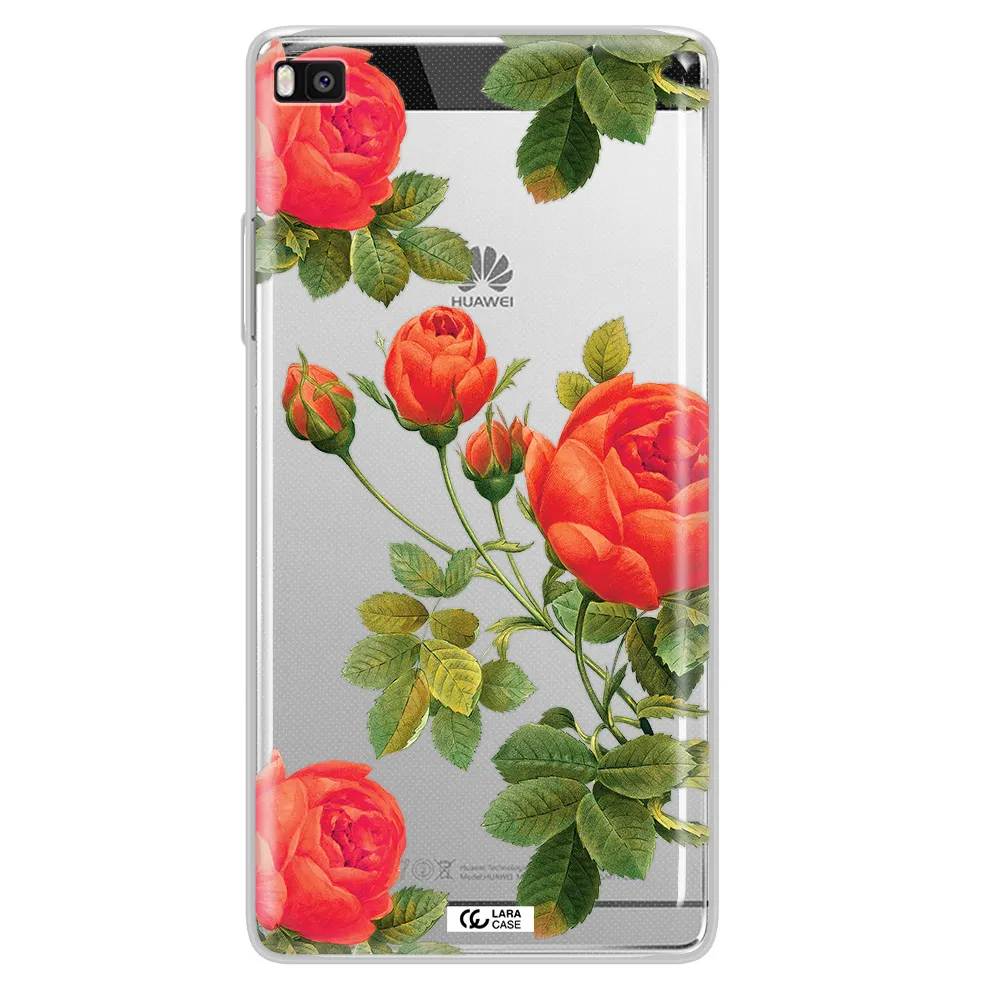a close-up of a flower Huawei P8 Clear TPU Case
