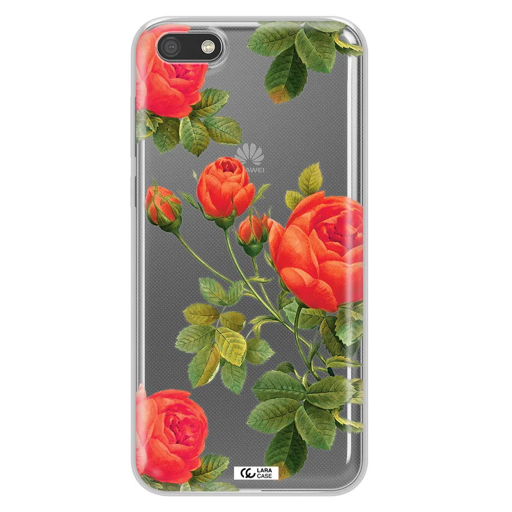 a close-up of a flower Huawei Y5 2018 Clear TPU Case
