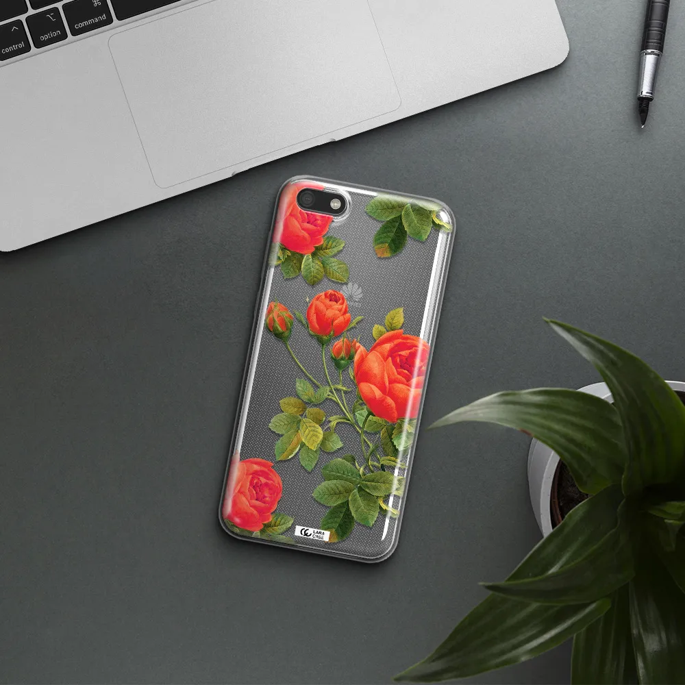 a close-up of a flower Huawei Y5 2018 Clear TPU Case
