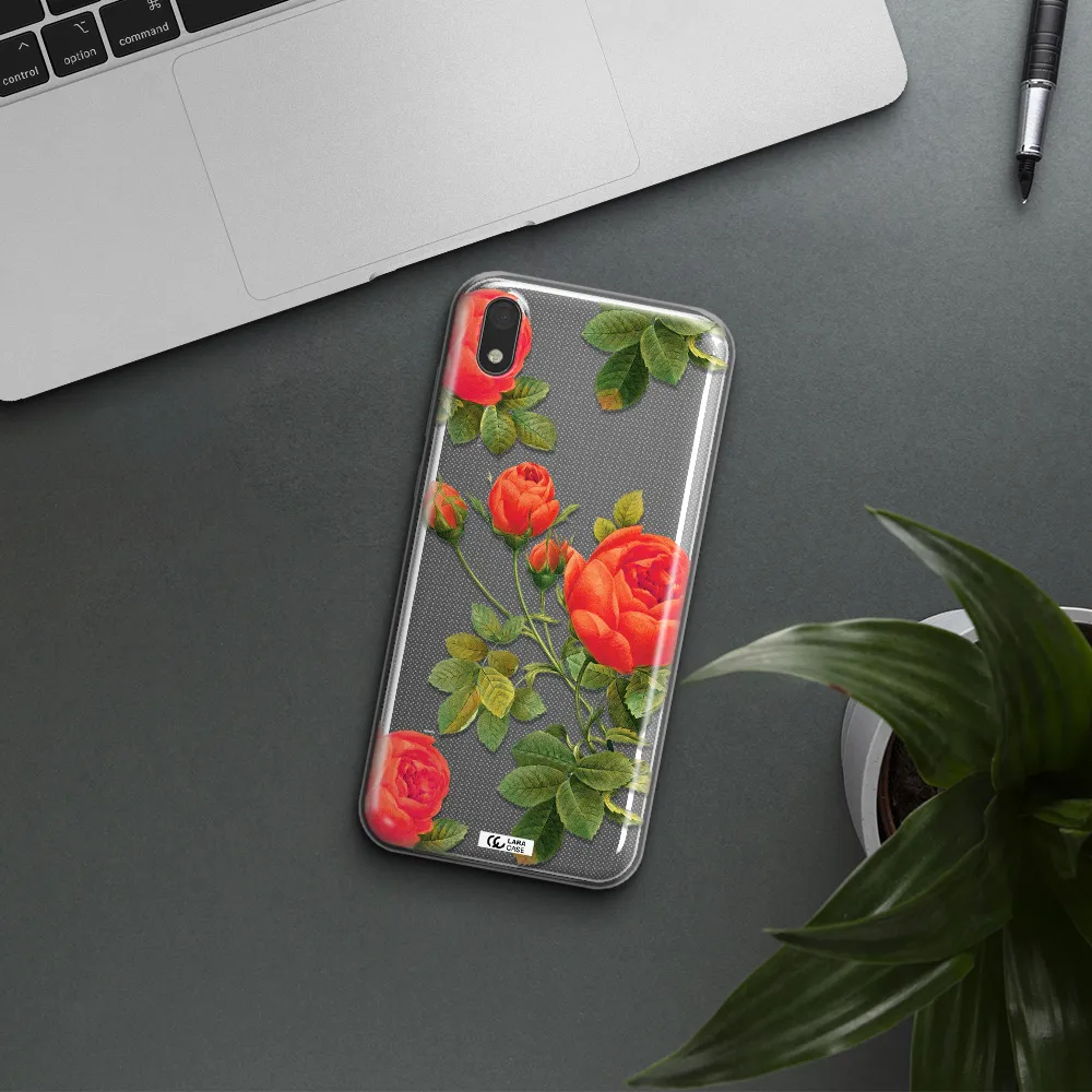 a close-up of a flower Huawei Y5 2019 Clear TPU Case