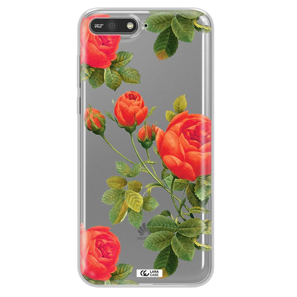 a close-up of a flower Huawei Y6 2018 Clear TPU Case