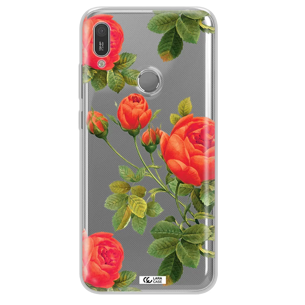 a close-up of a flower Huawei Y6 2019 Clear TPU Case