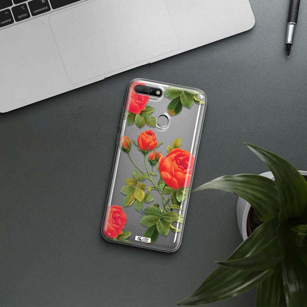 a close-up of a flower Huawei Y6 Prime 2018 Clear TPU Case