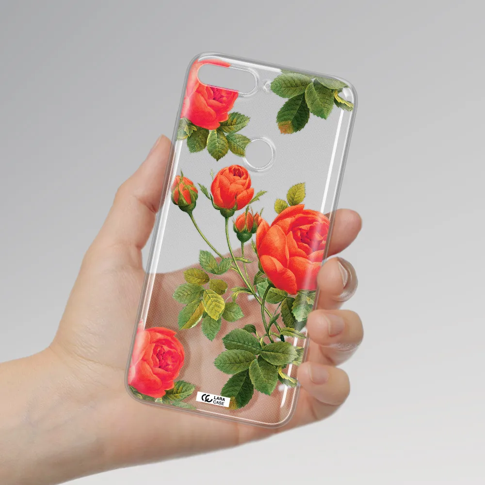 a close-up of a flower Huawei Y7 2018 Clear TPU Case