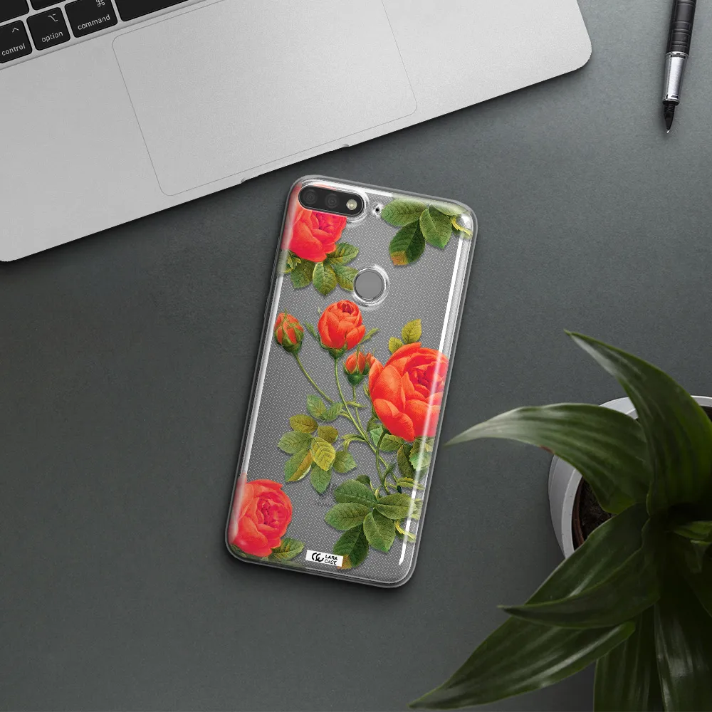 a close-up of a flower Huawei Y7 Prime 2018 Clear TPU Case