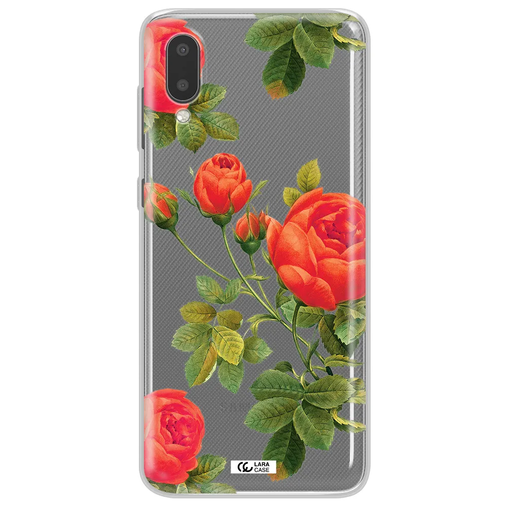a close-up of a flower Samsung A02 Clear TPU Case