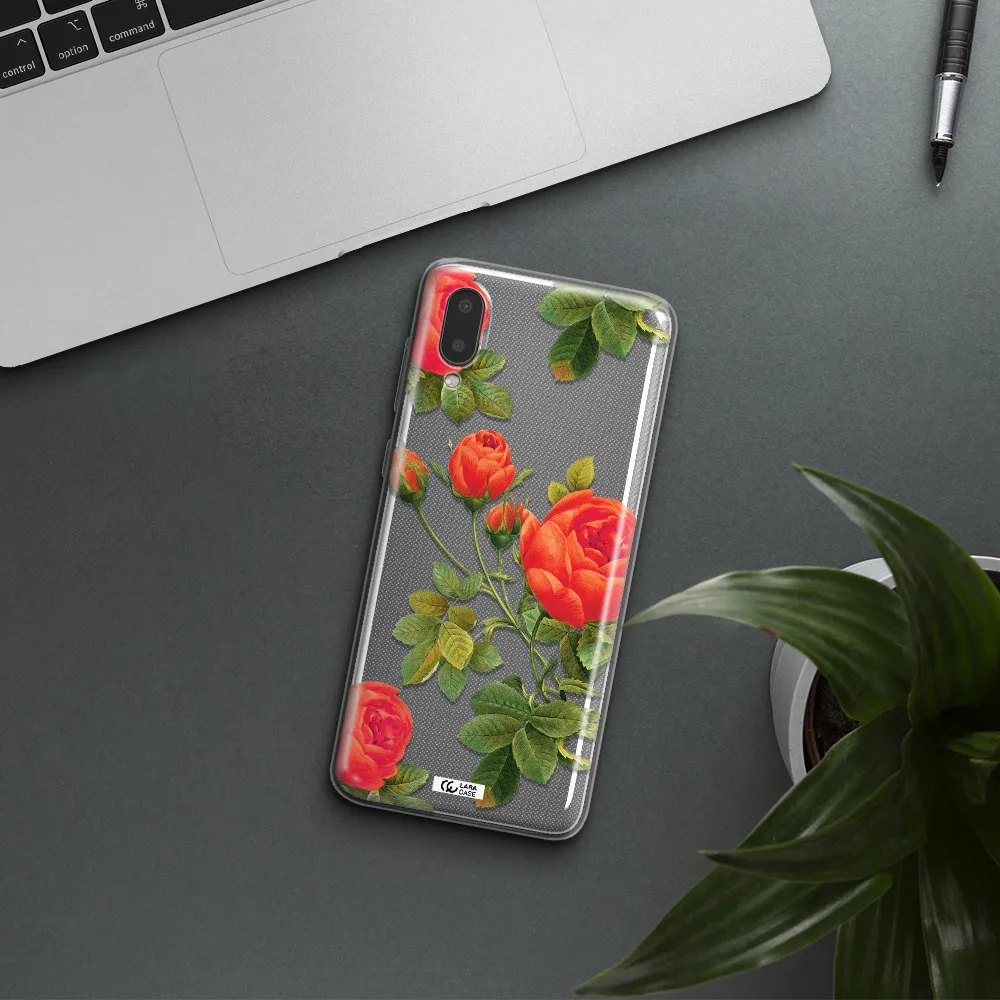 a close-up of a flower Samsung A02 Clear TPU Case