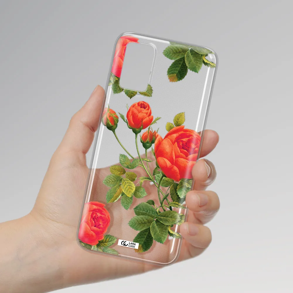 a close-up of a flower Samsung A03S Clear TPU Case
