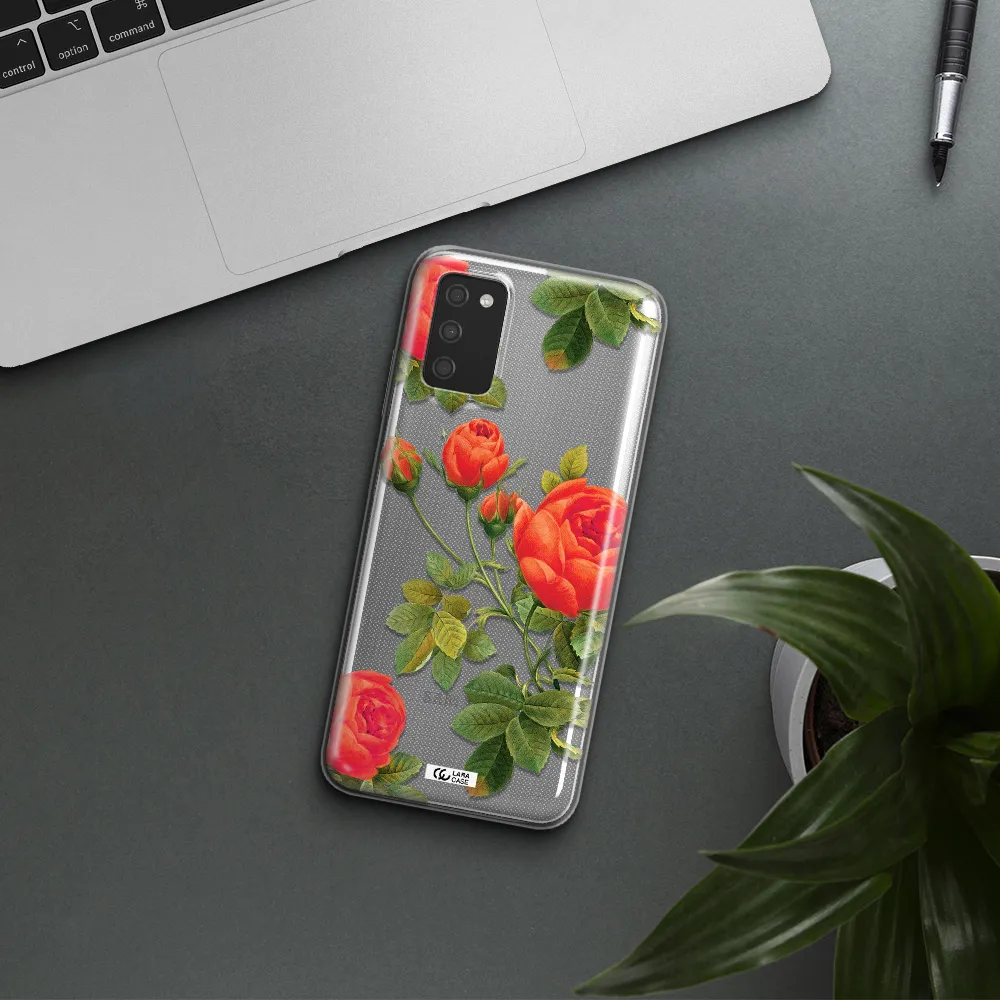 a close-up of a flower Samsung A03S Clear TPU Case