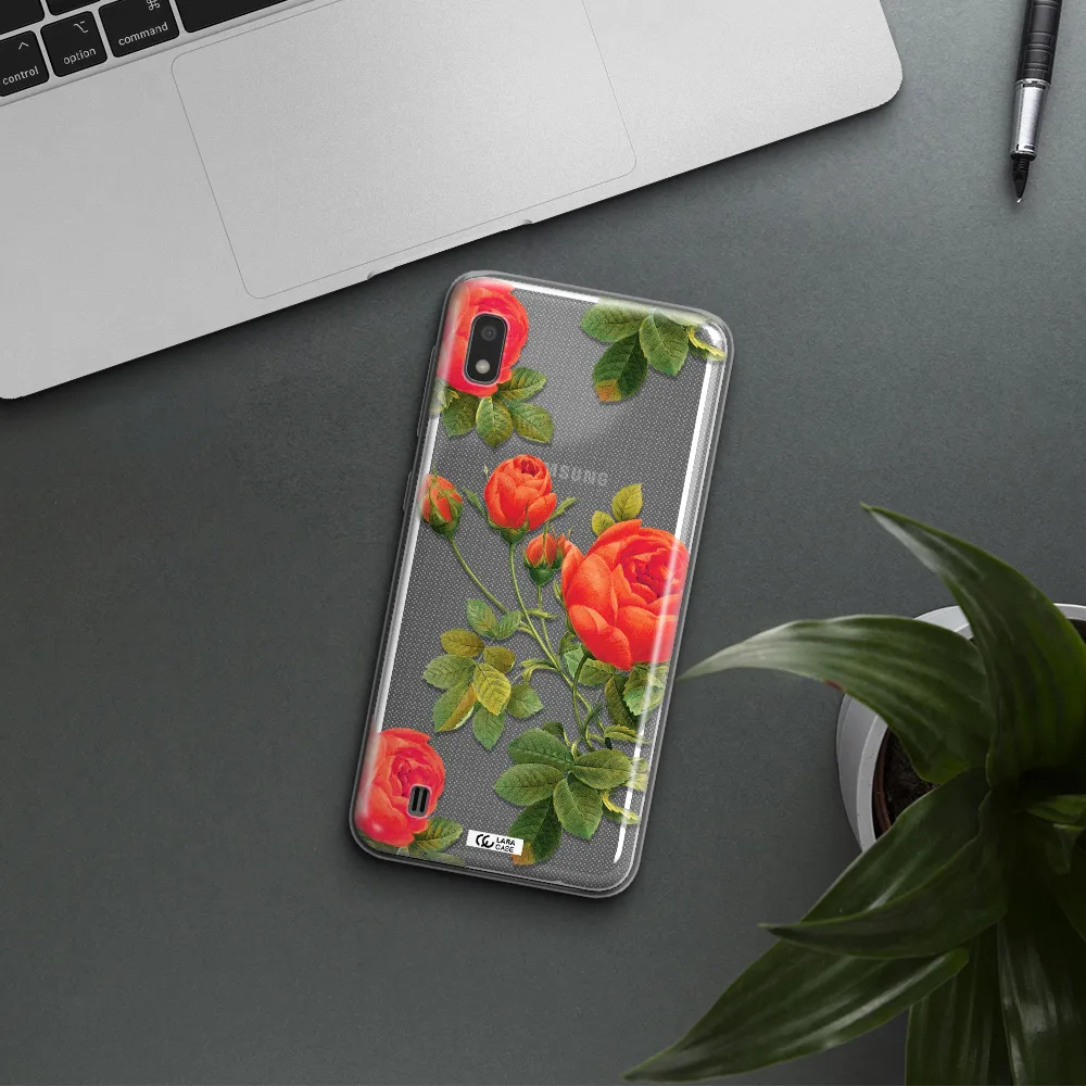 a close-up of a flower Samsung A10 Clear TPU Case