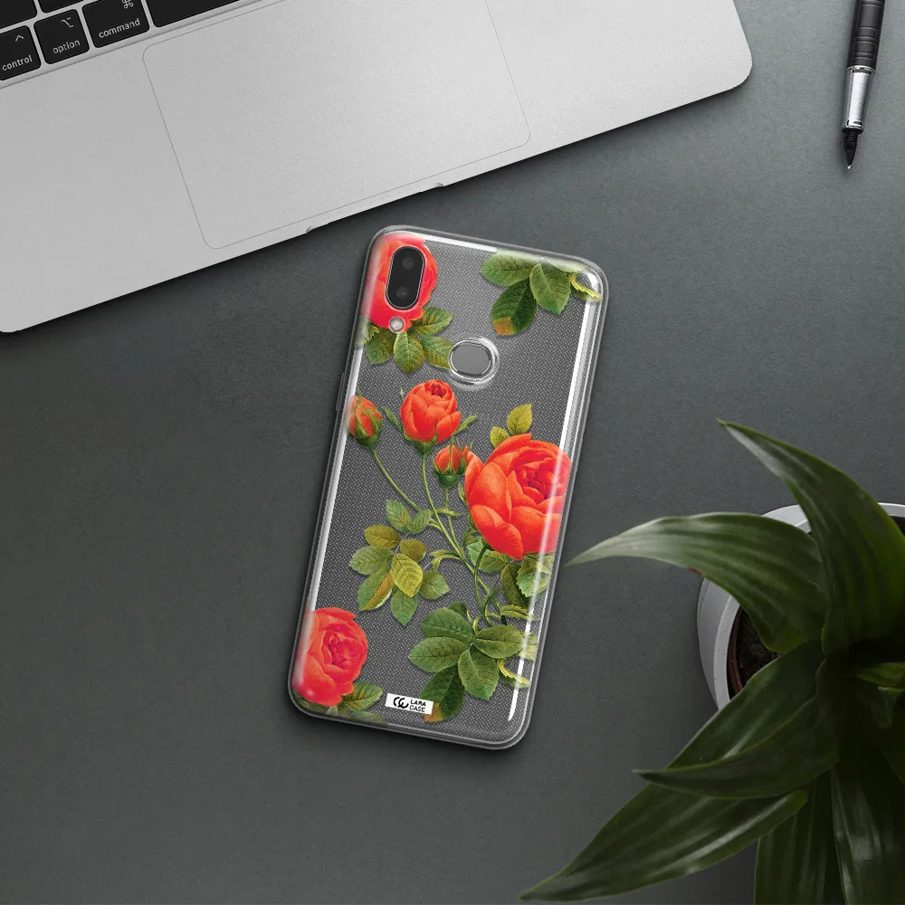 a close-up of a flower Samsung A10S Clear TPU Case
