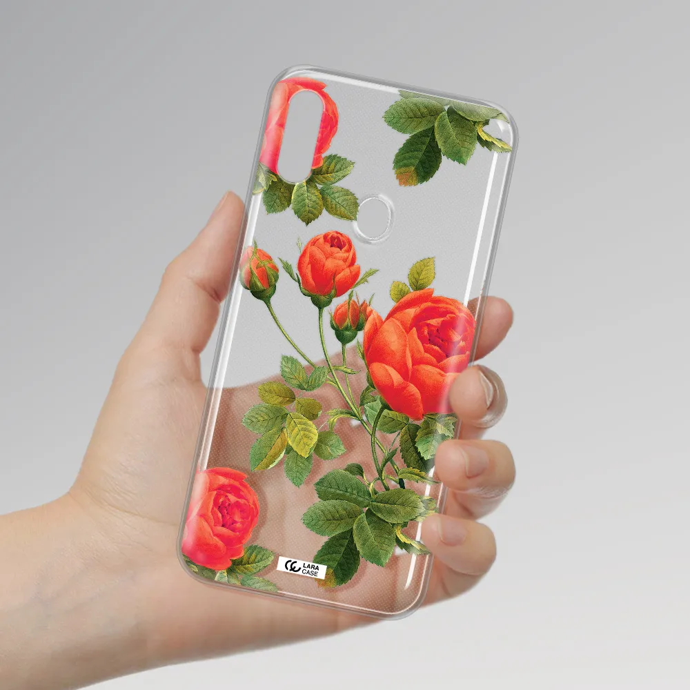a close-up of a flower Samsung A11 Clear TPU Case