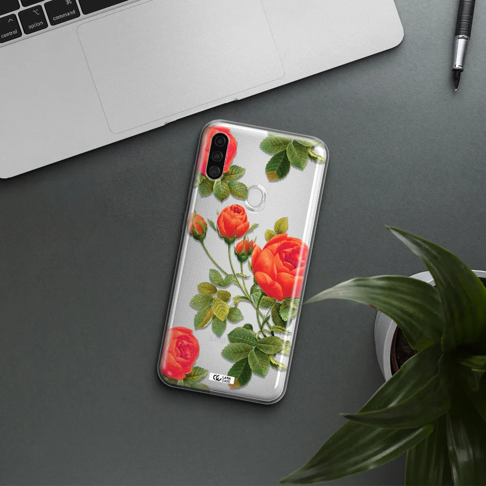 a close-up of a flower Samsung A11 Clear TPU Case