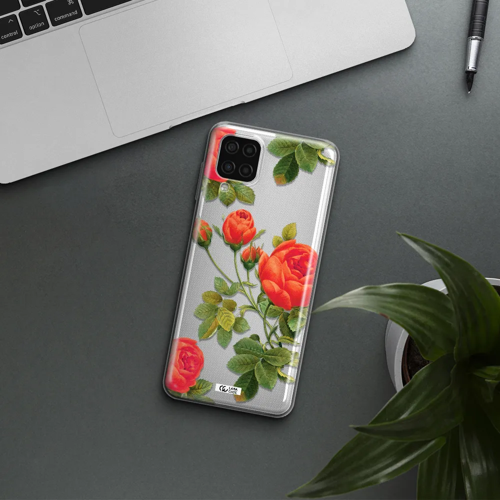 a close-up of a flower Samsung A12 4g Clear TPU Case
