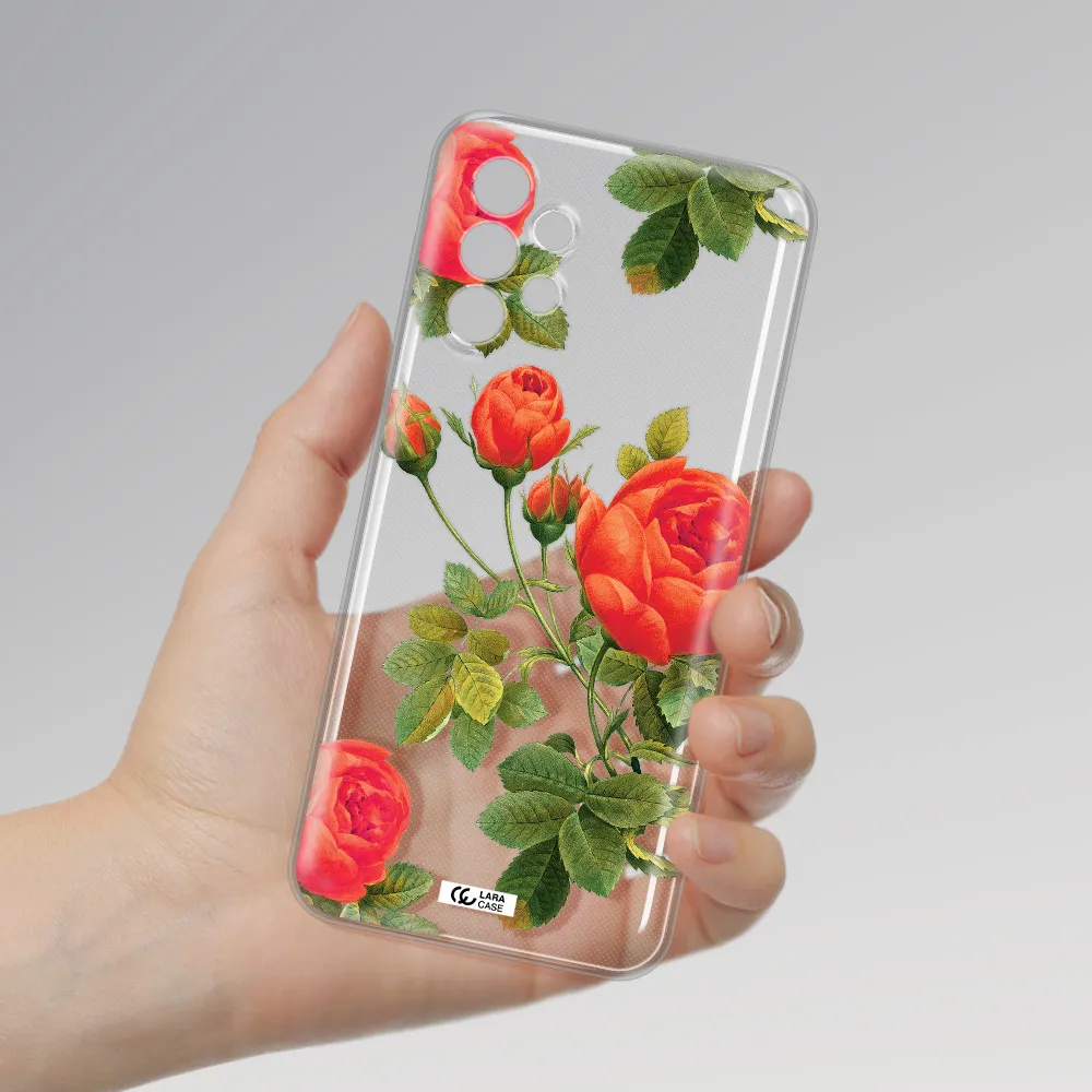 a close-up of a flower Samsung A13 4g Clear TPU Case