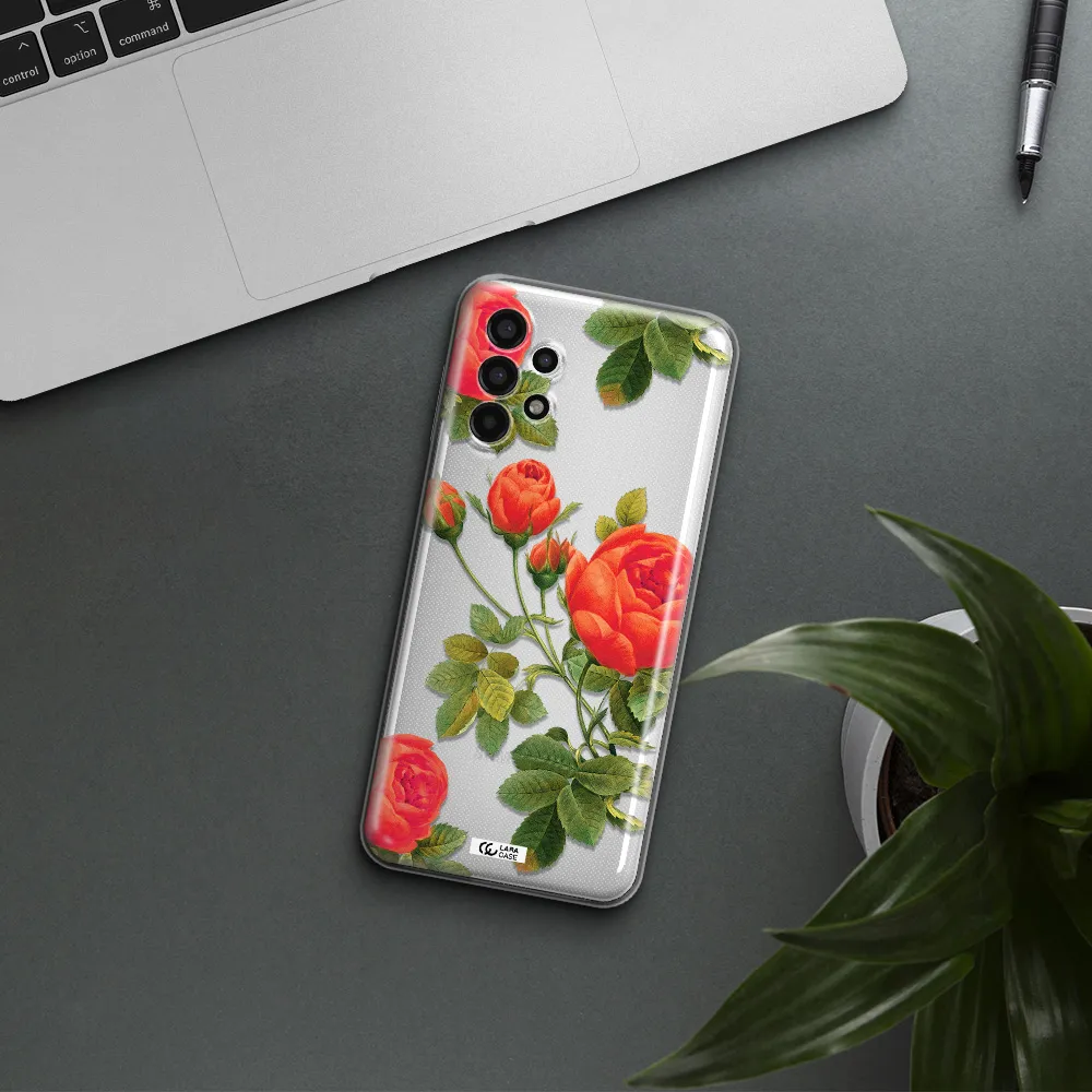 a close-up of a flower Samsung A13 4g Clear TPU Case