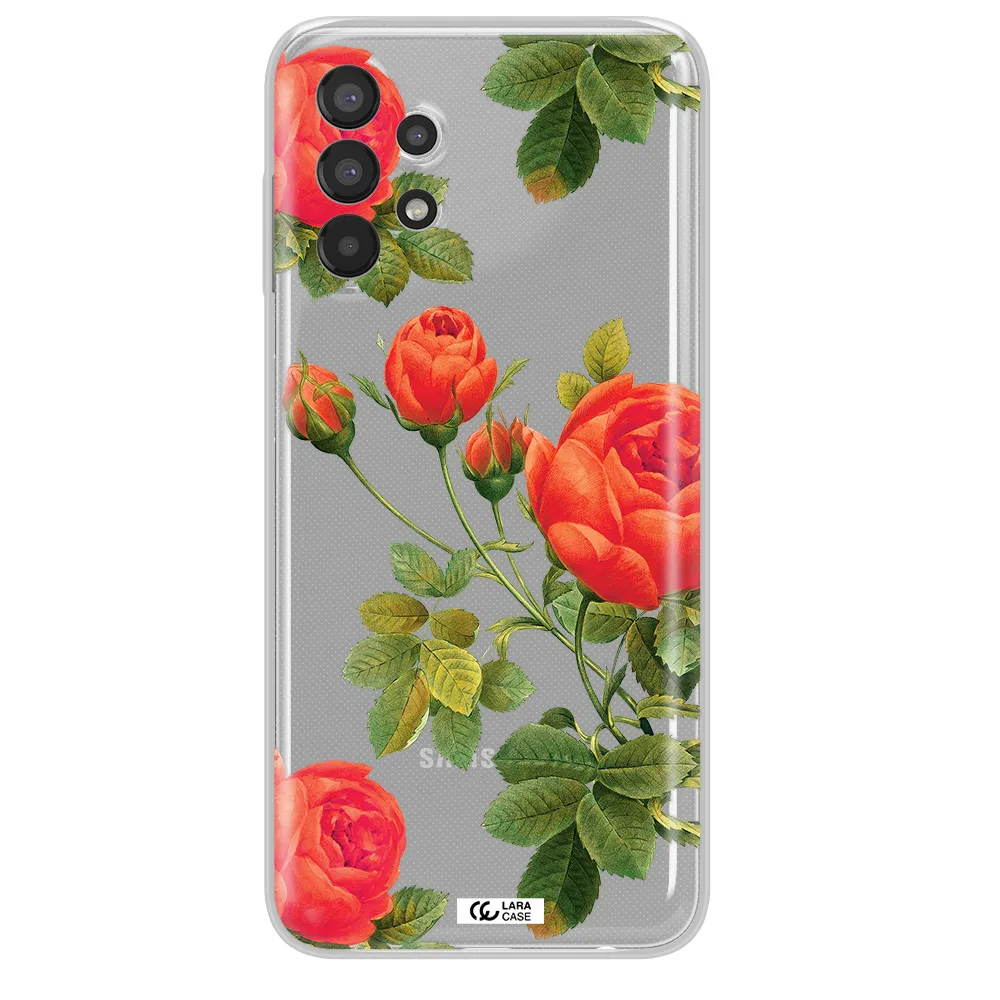 a close-up of a flower Samsung A13 Clear TPU Case