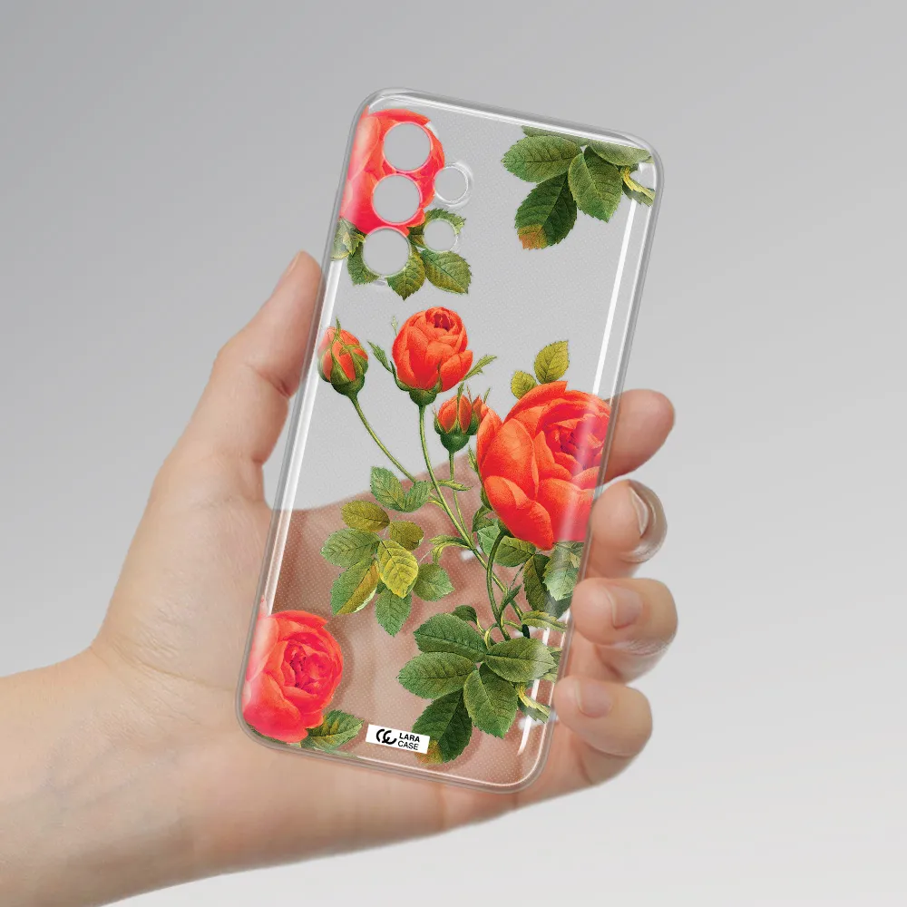 a close-up of a flower Samsung A13 Clear TPU Case