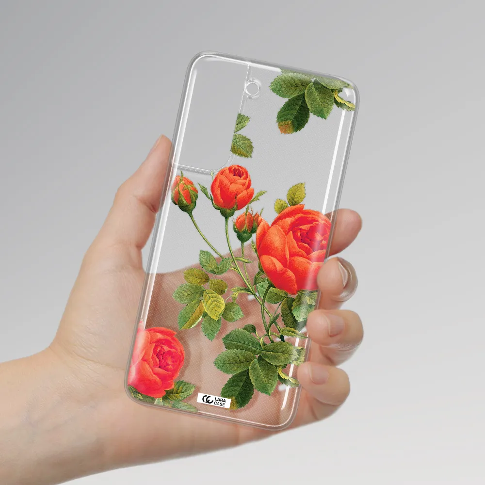 a close-up of a flower Samsung A21 Fe Clear TPU Case