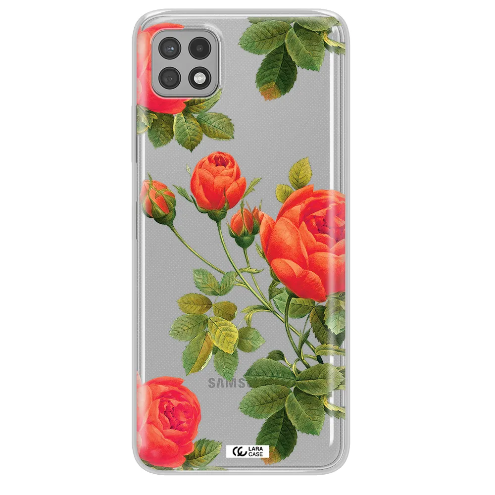 a close-up of a flower Samsung A22 5g Clear TPU Case