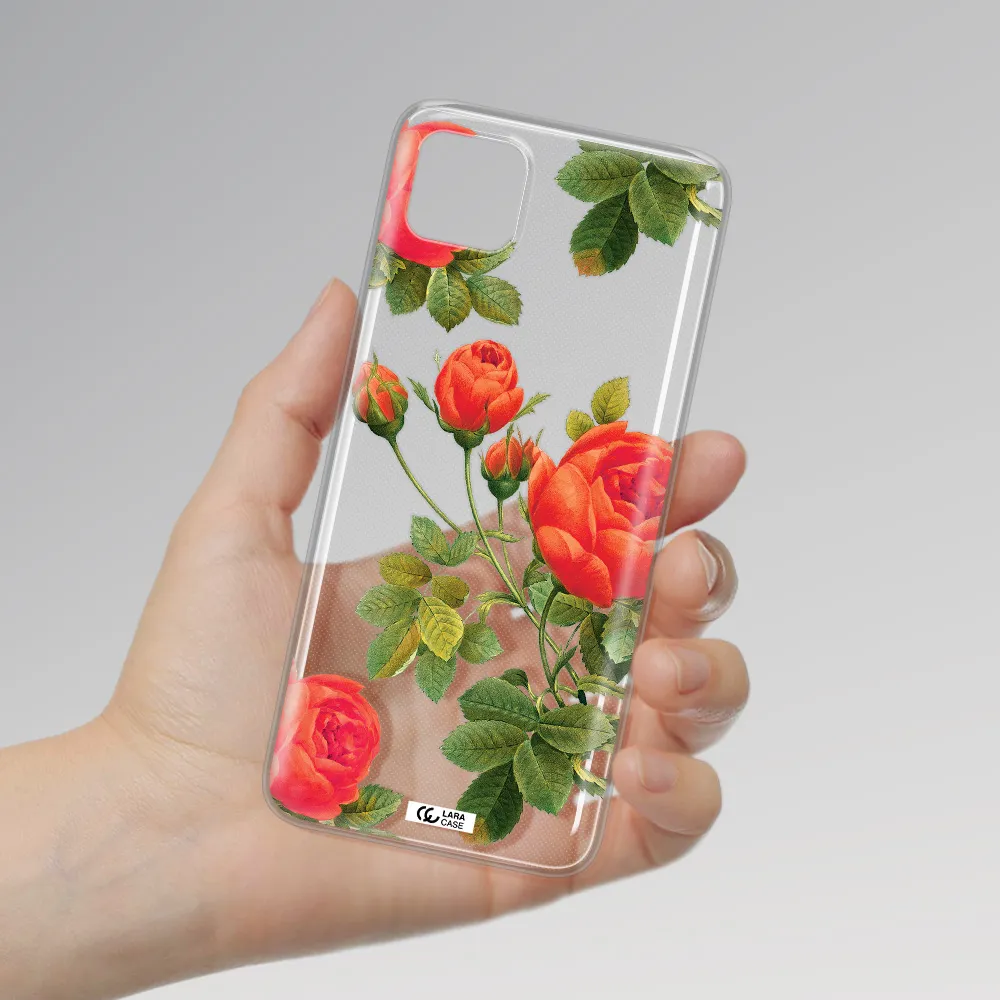 a close-up of a flower Samsung A22 5g Clear TPU Case