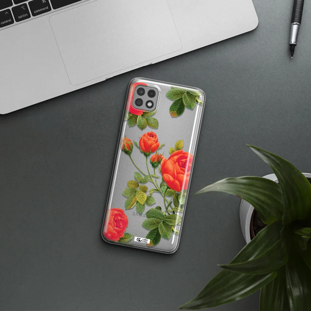 a close-up of a flower Samsung A22 5g Clear TPU Case