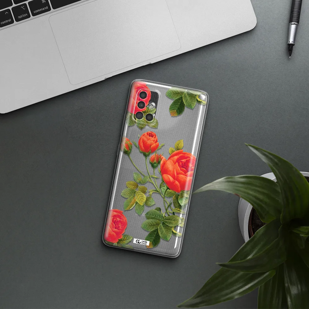 A Close-Up Of A Flower Samsung A40S Clear Tpu Case