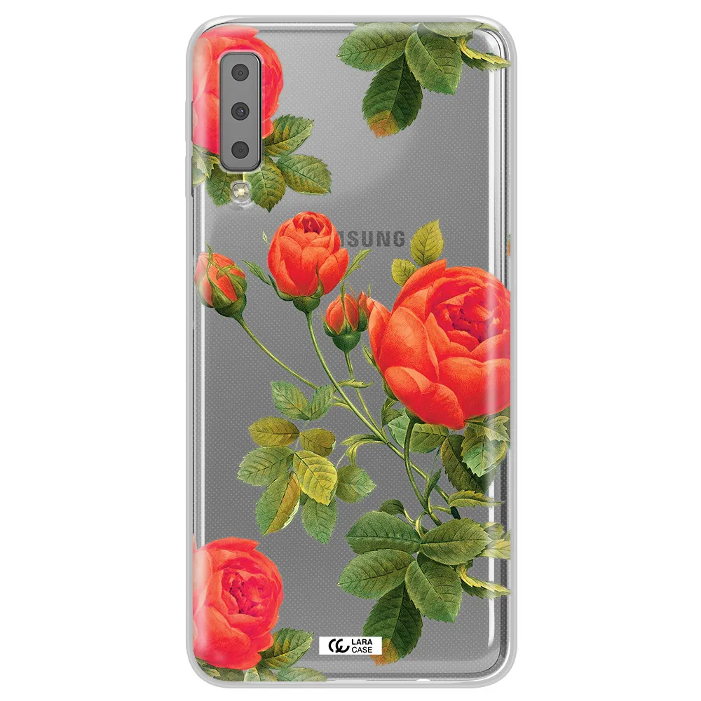 a close-up of a flower Samsung A7 2018 Clear TPU Case