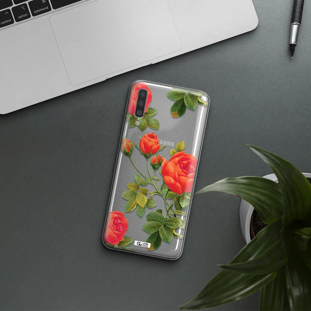 A Close-Up Of A Flower Samsung A70S Clear Tpu Case