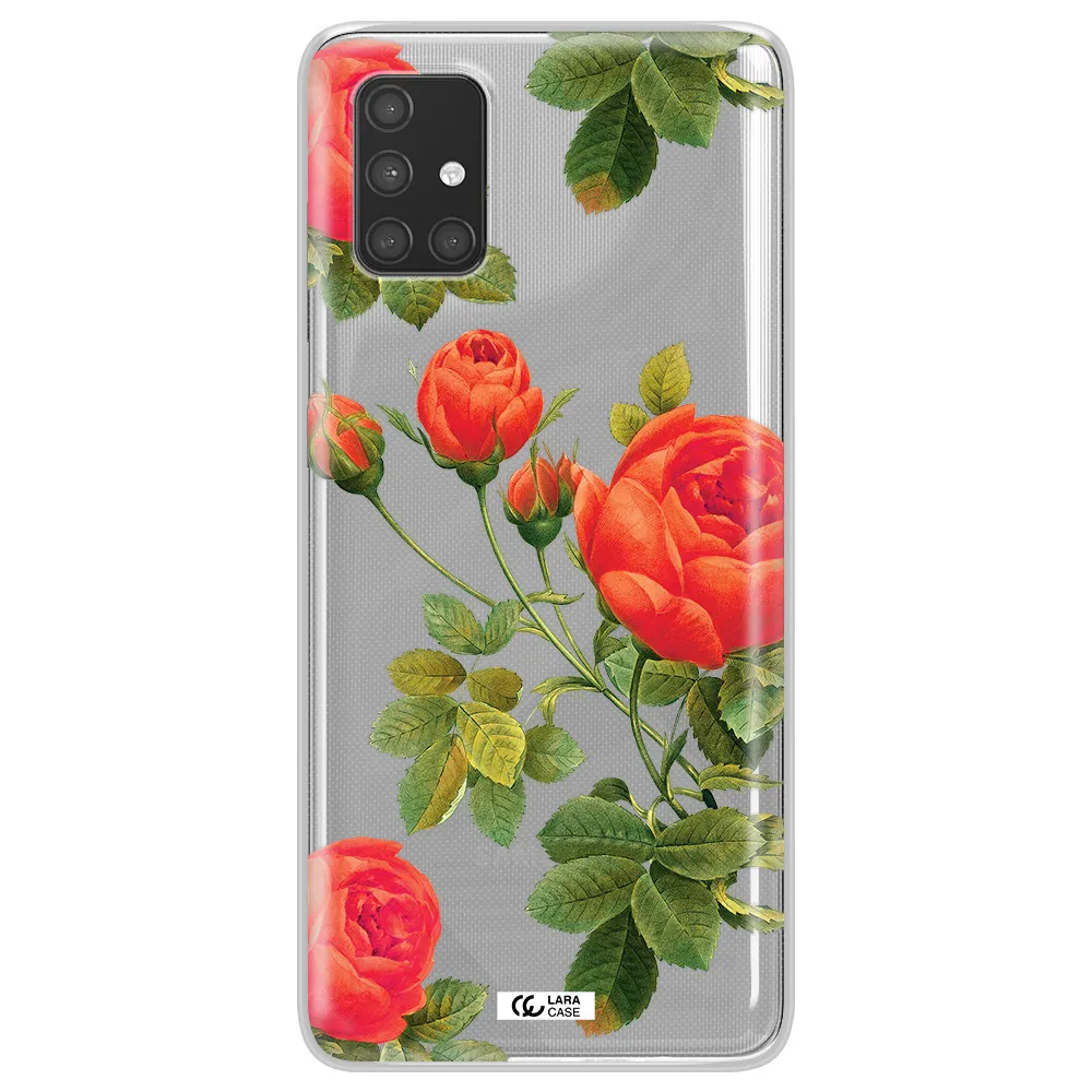 a close-up of a flower Samsung A71 Clear TPU Case