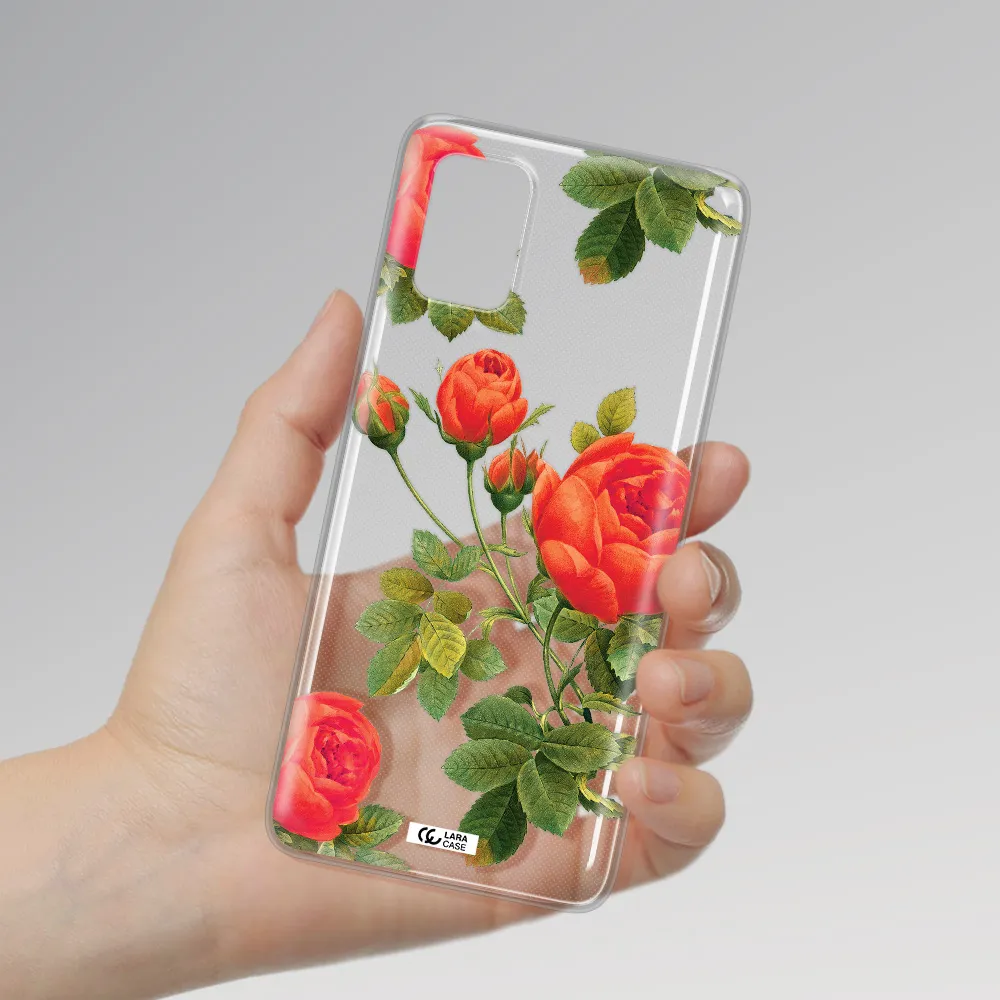 a close-up of a flower Samsung A71 Clear TPU Case