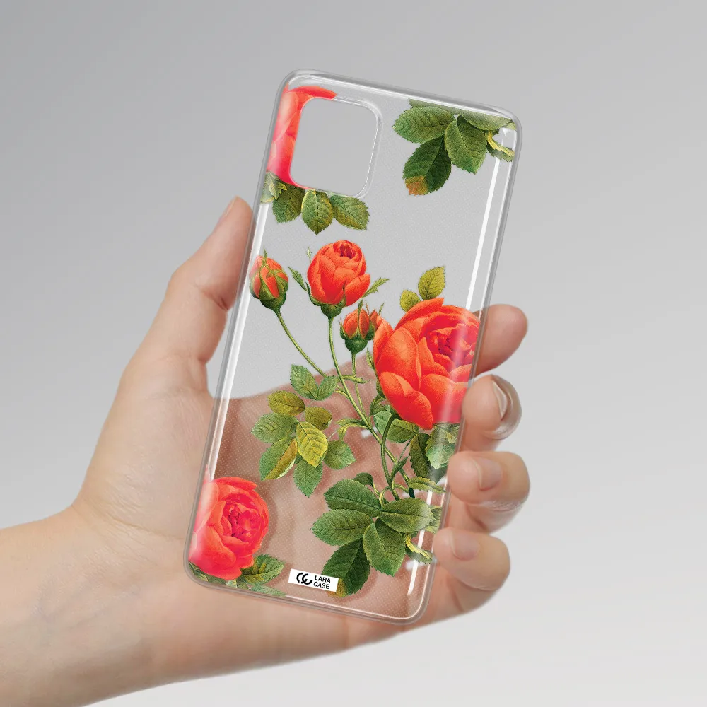 a close-up of a flower Samsung A81 Clear TPU Case