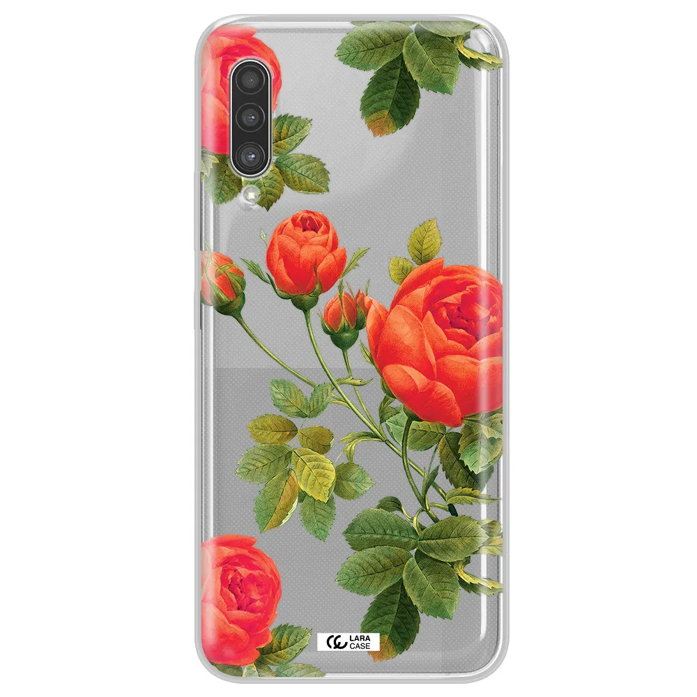 a close-up of a flower Samsung A90 Clear TPU Case