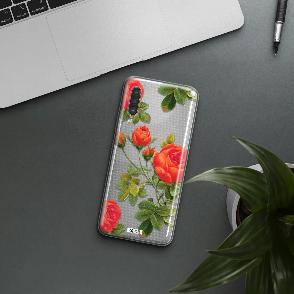 a close-up of a flower Samsung A90 Clear TPU Case