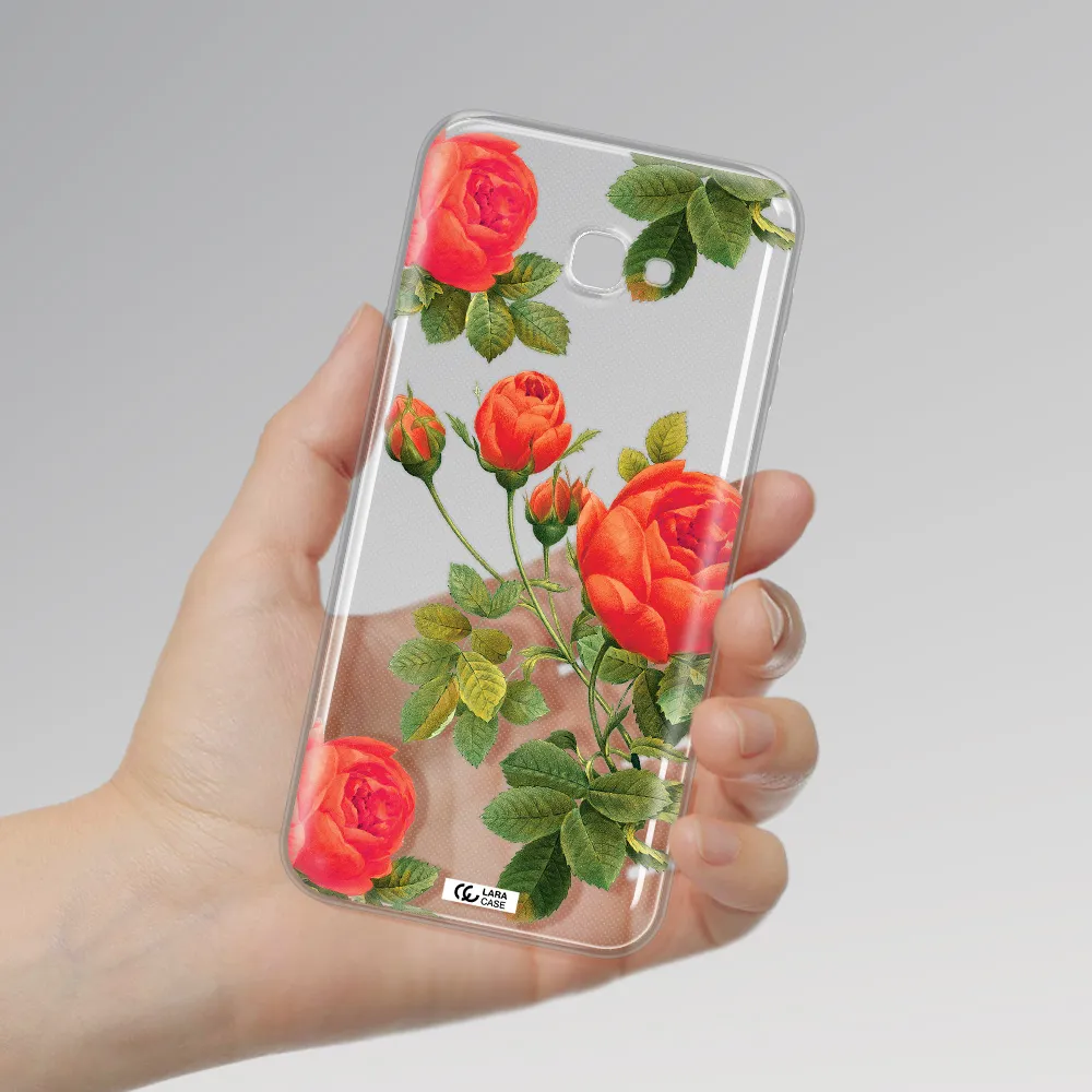 a close-up of a flower Samsung J4 Plus Clear TPU Case