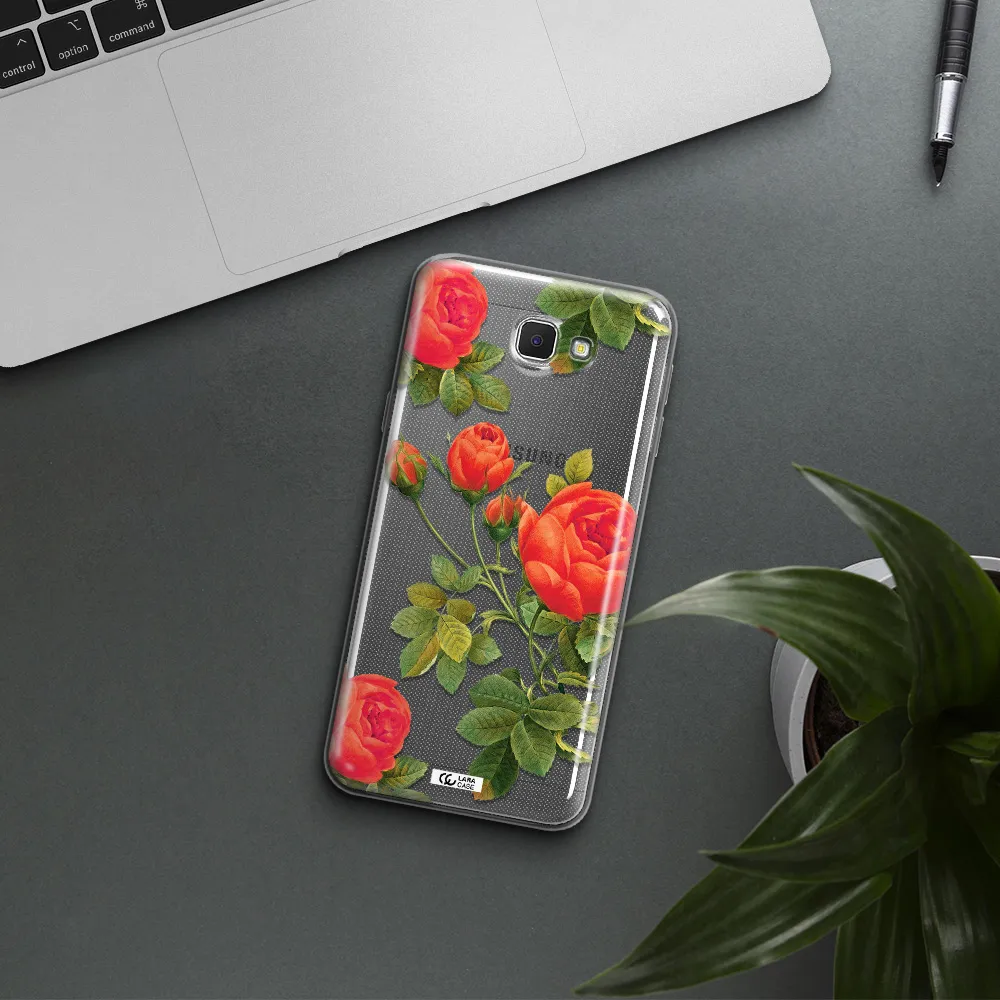 a close-up of a flower Samsung J5 Prime Clear TPU Case