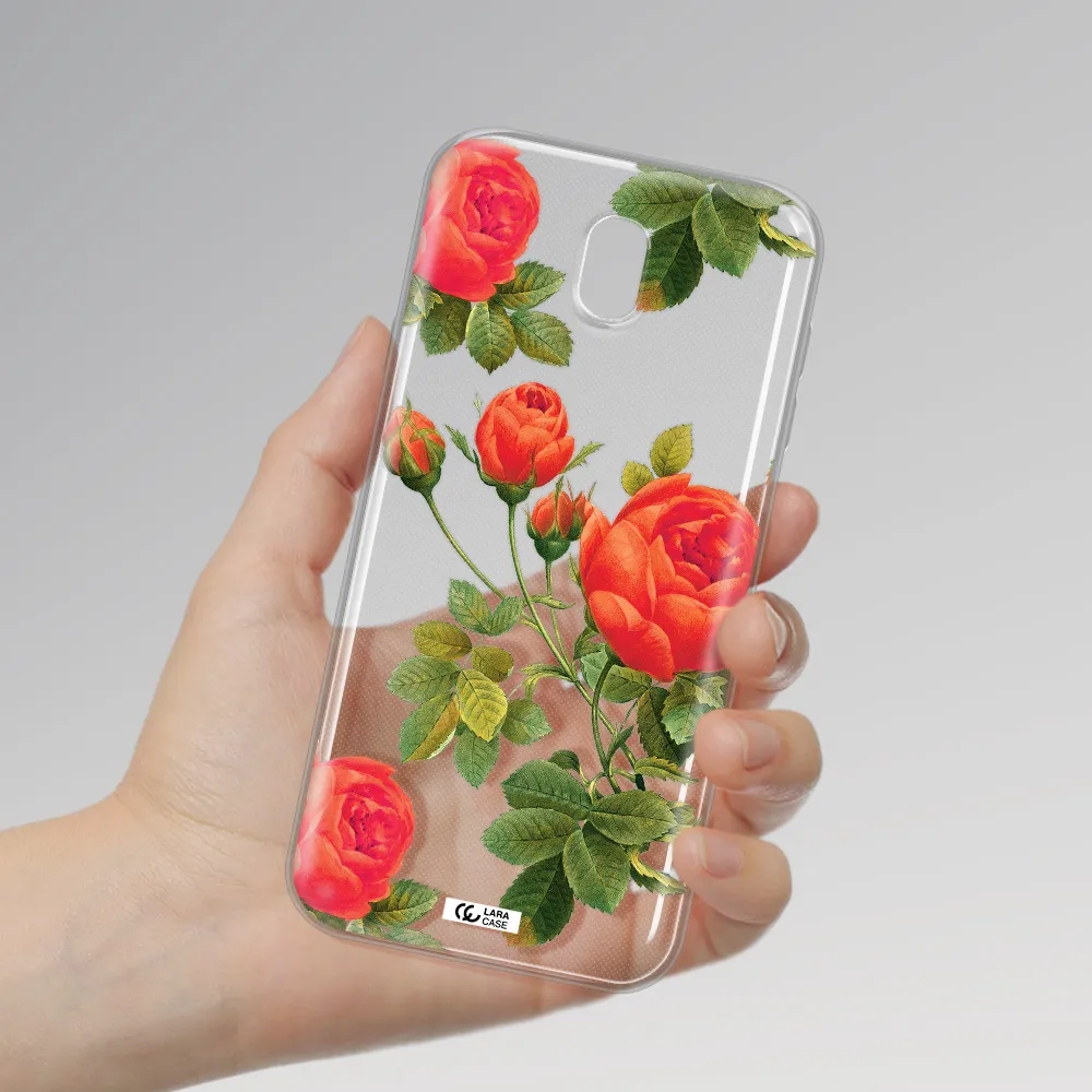 a close-up of a flower Samsung J7 Pro Clear TPU Case