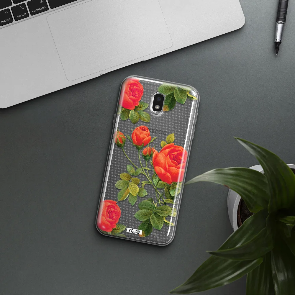 a close-up of a flower Samsung J7 Pro Clear TPU Case