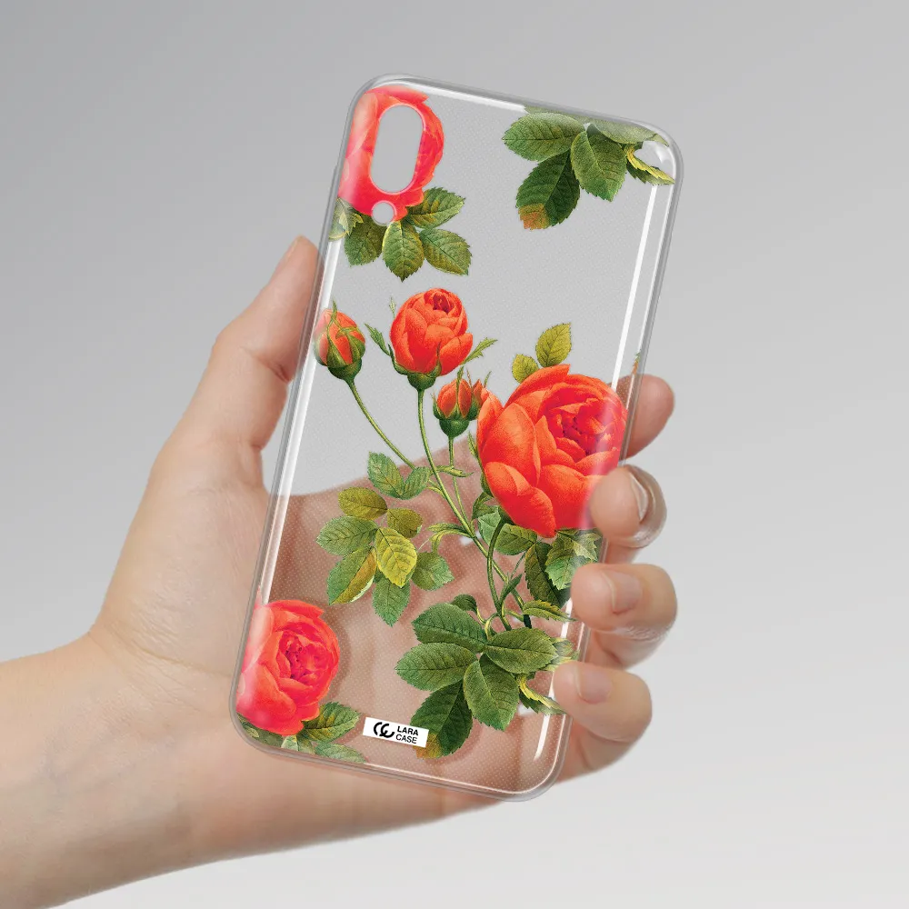 a close-up of a flower Samsung M10 Clear TPU Case