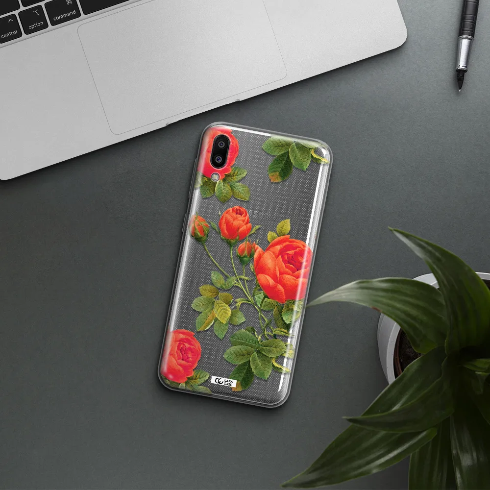 a close-up of a flower Samsung M10 Clear TPU Case