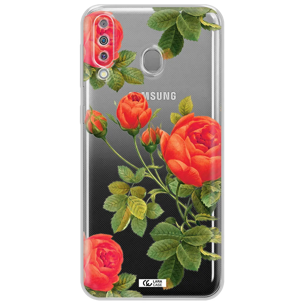a close-up of a flower Samsung M30 Clear TPU Case